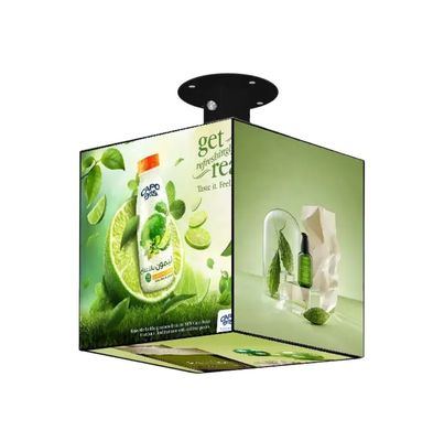 실내 IP31 철 캐비닛 상업용 LED 디스플레이 3D 큐브 LED 화면 와이파이 제어