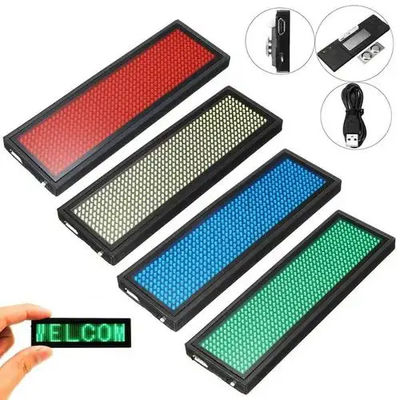사용자 정의 가능한 LED 스크롤 이름 태그, 12x48 픽셀 LED 이름 태그 이벤트